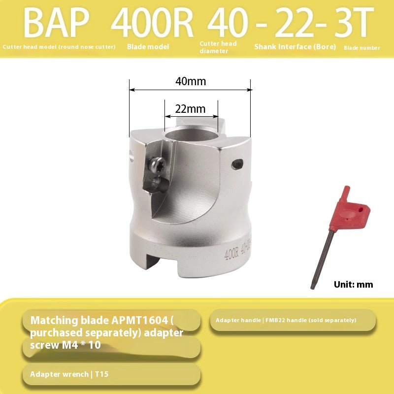 6020 CNC lathe tooling 300R/400R machining center right-angle end milling cutter discs 90° cutter discs for AP milling inserts Shandong Denso Pricision Tools Co.,Ltd.